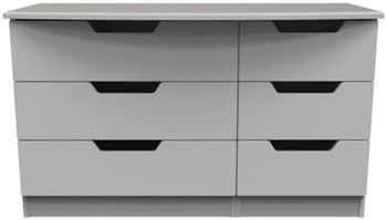 Bella Grey Ash 6 Drawer Midi Dresser