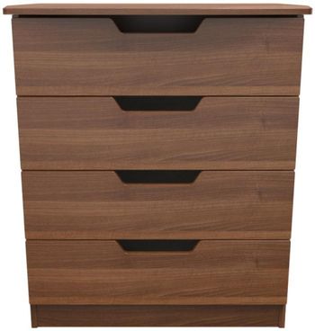 Bella Walnut 4 Drawer Chest