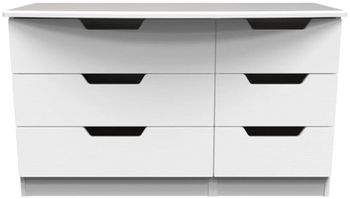 Bella White 6 Drawer Midi Dresser