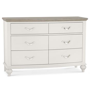 Montreux Grey Washed Oak and Soft Grey 6 Drawer Wide Chest