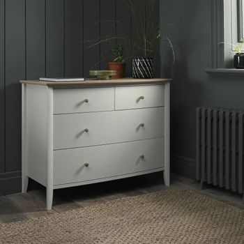 Whitby Scandi Oak and Soft Grey 2+2 Drawer Chest