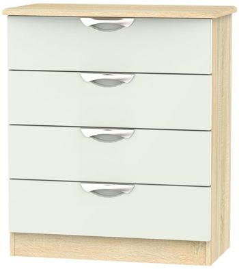 Camden Cashmere and Oak 4 Drawer Chest
