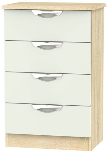 Camden Cashmere and Oak 4 Drawer Midi Chest