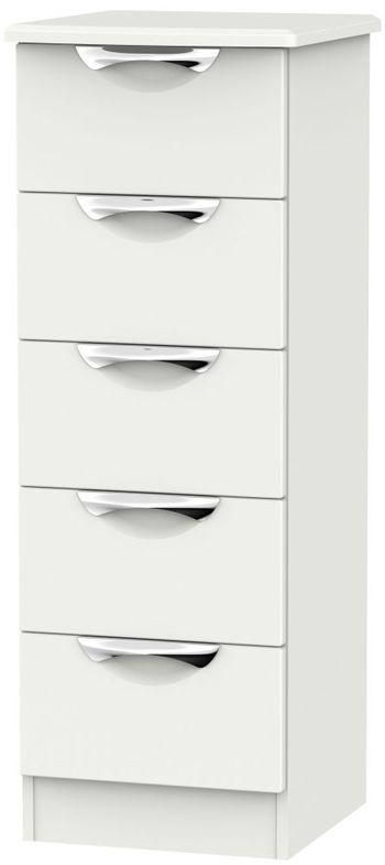 Camden Grey Narrow 5 Drawer Chest