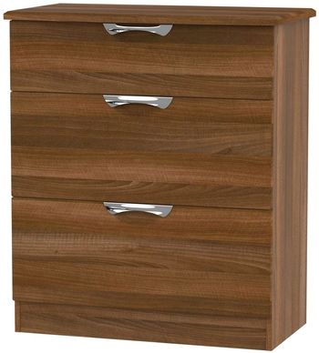 Camden Walnut 3 Drawer Deep Chest