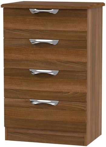 Camden Walnut Midi 4 Drawer Chest