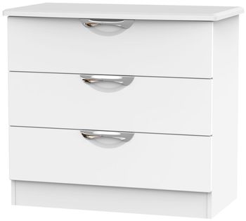 Camden White Matt 3 Drawer Small Chest