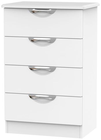 Camden Midi White Matt 4 Drawer Chest