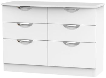 Camden Midi White Matt 6 Drawer Chest