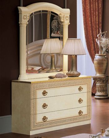 Aida Italian Ivory 3 Drawer Single Dresser