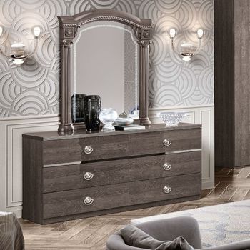 Nabucco Italian Silver Birch 6 Drawer Wide Chest