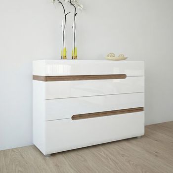 Chelsea White Gloss 4 Drawer Chest