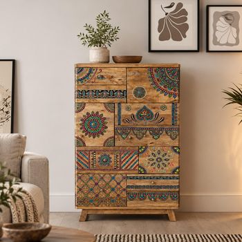 Chieti Multi Drawer Painted Mango Wood 7 Drawer Chest