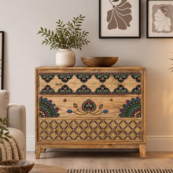Chieti Painted Mango Wood 3 Drawer Chest