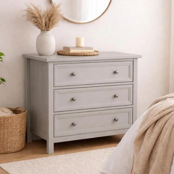 Clearance - Maine Grey 3 Drawer Small Chest - A332