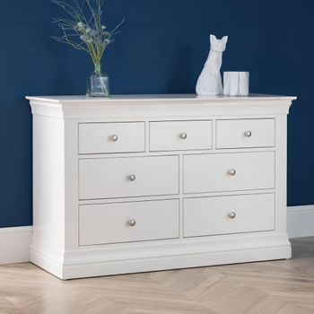 Clermont White 4+3 Drawer Chest