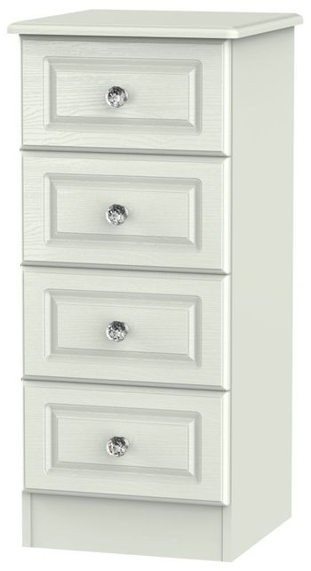 Crystal Cashmere Narrow 4 Drawer Chest