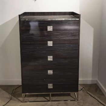 Elliot Marble and Wooden 5 Drawer Tall Chest - Sizes Available