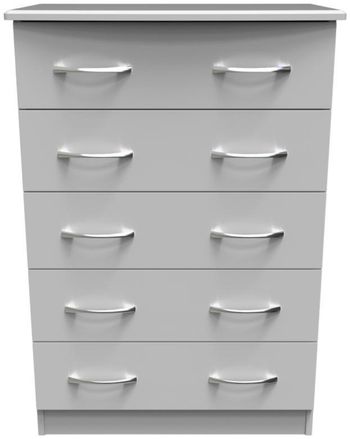 Eve Grey 5 Drawer Chest