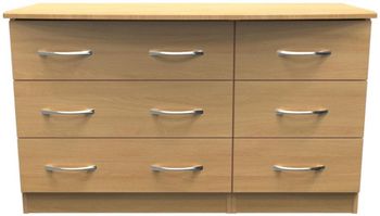 Eve Oak 6 Drawer Midi Dresser
