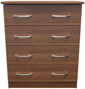 Eve Walnut 4 Drawer Chest