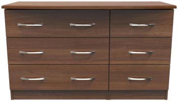 Eve 6 Drawer Midi Walnut Dresser