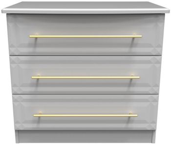 Faye Grey 3 Drawer Small Chest