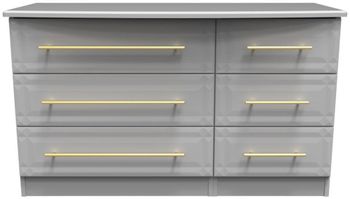 Faye Grey 6 Drawer Midi Chest
