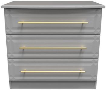Faye Grey Ash 3 Drawer Small Chest