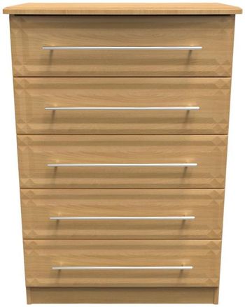 Faye Oak 5 Drawer Chest
