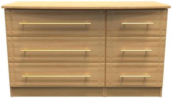 Faye Oak 6 Drawer Midi Chest