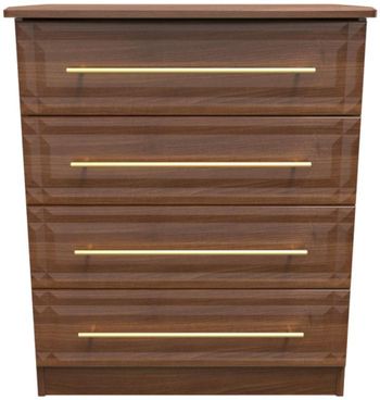 Faye Walnut 4 Drawer Chest