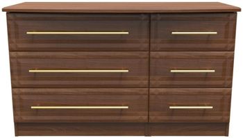 Faye 6 Drawer Midi Walnut Chest