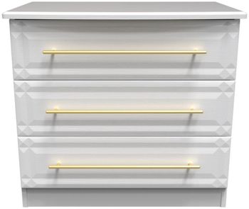 Faye White 3 Drawer Small Chest