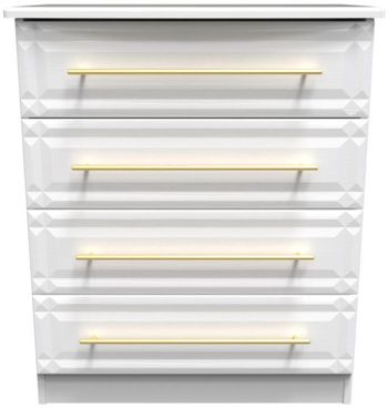 Faye White 4 Drawer Chest