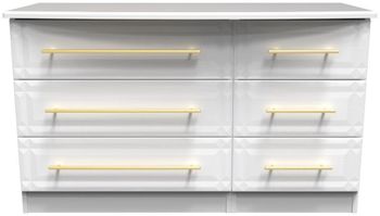 Faye White 6 Drawer Midi Chest