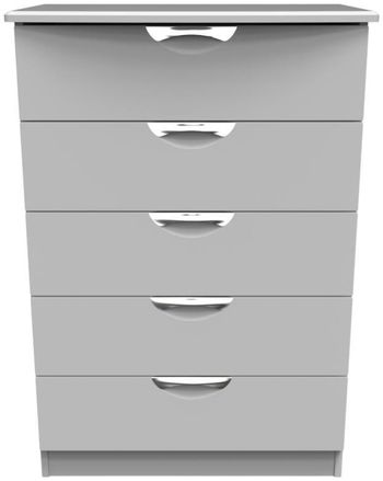 Flora Grey 5 Drawer Chest
