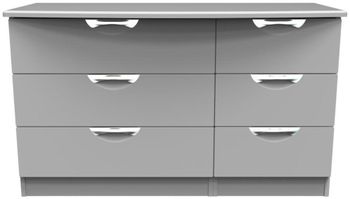 Flora Grey 6 Drawer Midi Chest