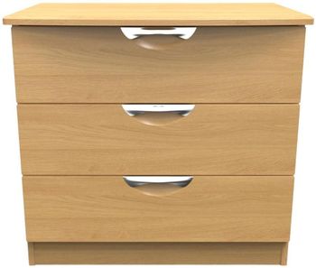 Flora Oak 3 Drawer Small Chest