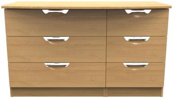 Flora Oak 6 Drawer Midi Chest