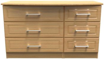 Gina Oak 6 Drawer Midi Chest