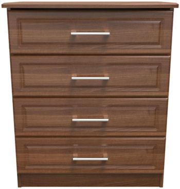 Gina Walnut 4 Drawer Chest