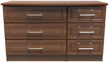 Gina 6 Drawer Midi Walnut Chest