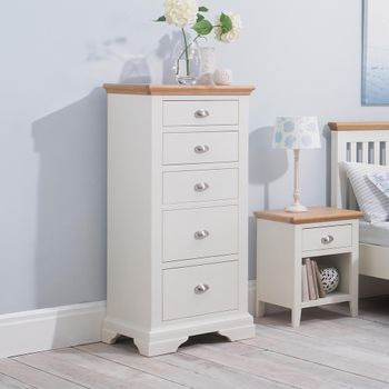 Hampstead Two Tone 5 Drawer Tall Chest