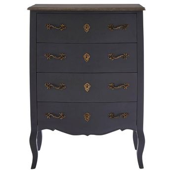 Loire Dark Grey 4 Drawer Chest