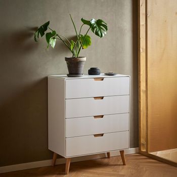 Lowell White 4 Drawer Chest