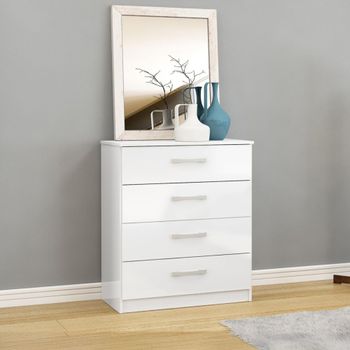 Lynx White Gloss 4 Drawer Chest
