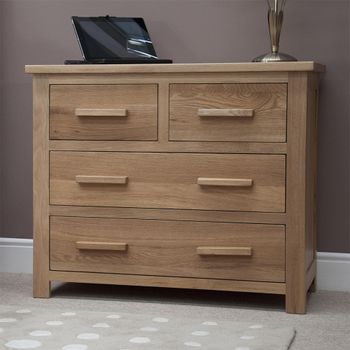 Opus Oak 2+2 Drawer Chest of Drawers