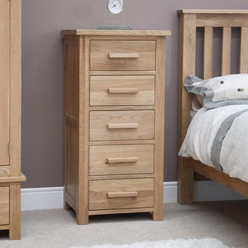 Opus Oak 5 Drawer Chest of Drawers