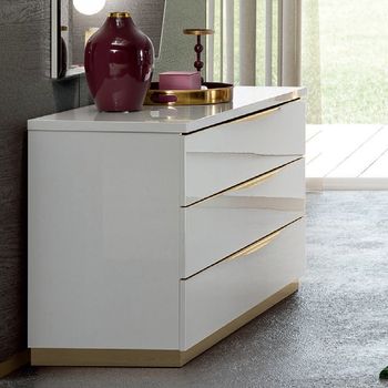 Kharma Italian White 3 Drawer Chest